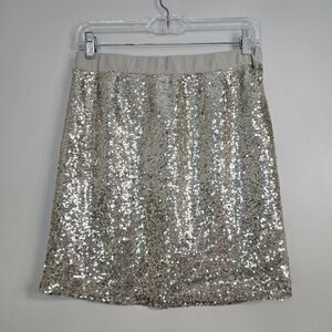 Joe Fresh Gold Sequin Mini Skirt, Size XS ~ NWT